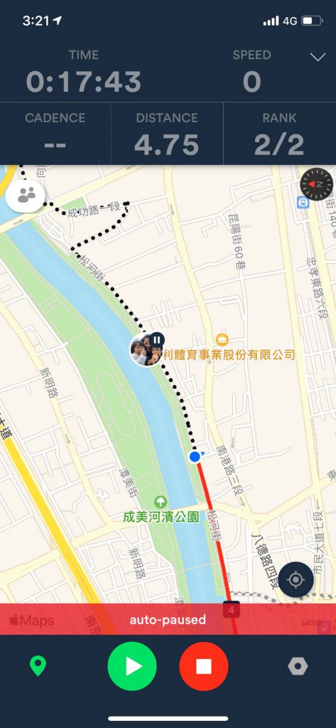 Real-time location sharing on Velodash