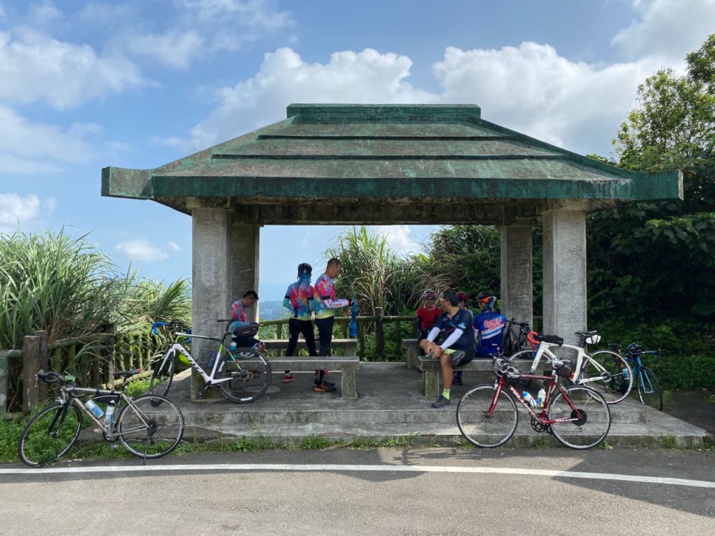 Cyclists resting pavilion