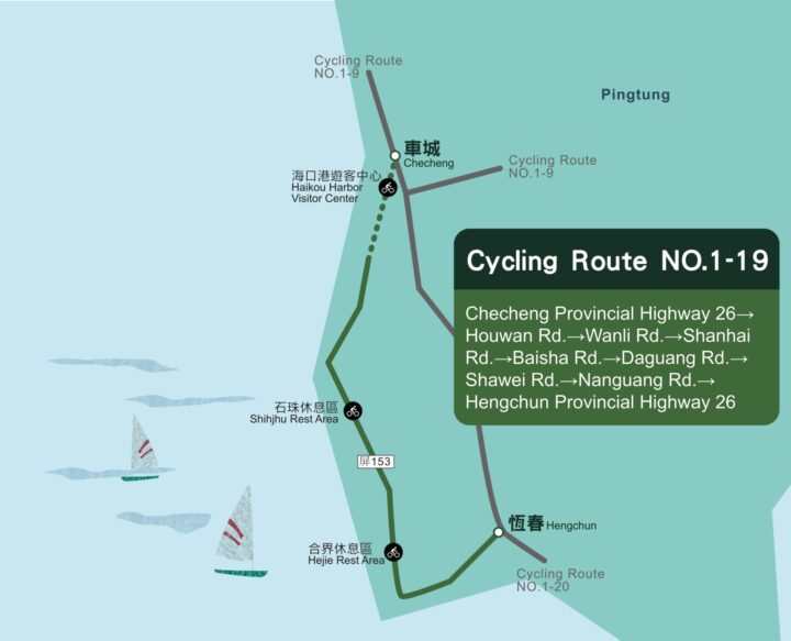 Cycling Route No. 1 – 19 Hengchun Circular Route