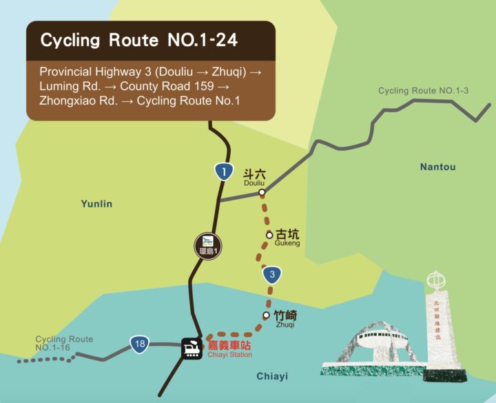 Cycling Route No. 1 – 25 Taichung-Changhua-Nantou Circular Route